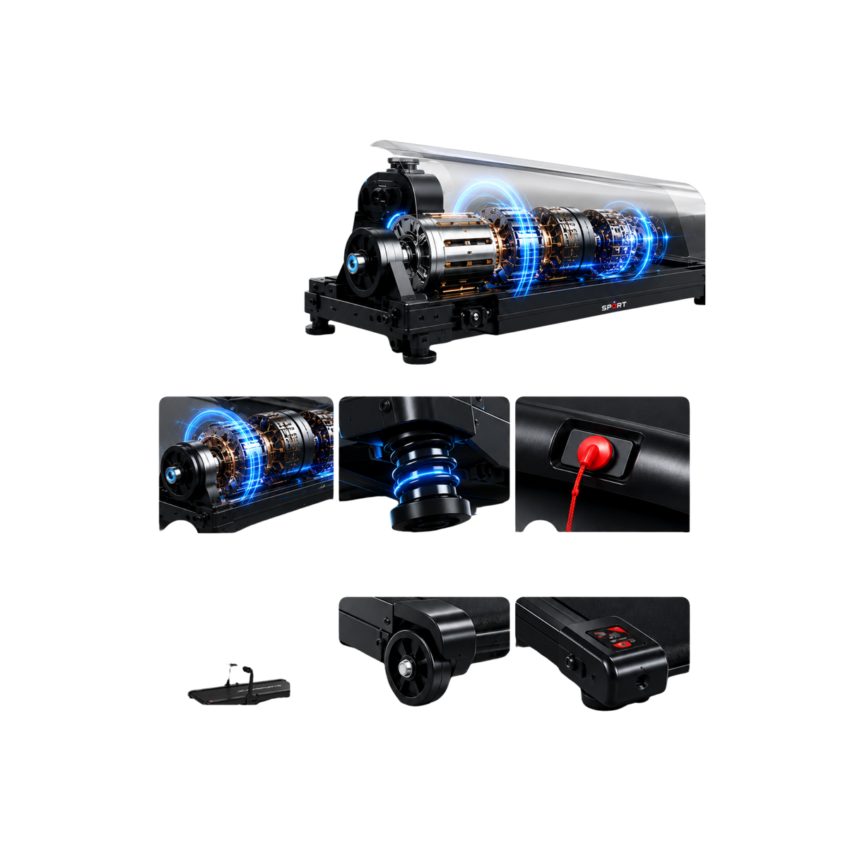 Беговая дорожка T900 — корпус двигателя и рама